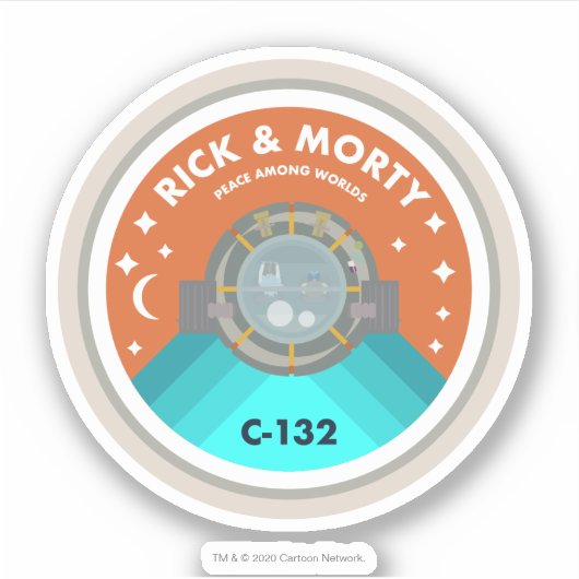 Sticker RICK ET MORTY™ | Motif des patchs d'espace externe (Devant)