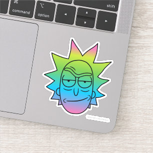Sticker RICK ET MORTY™  motif Rainbow Rick Head