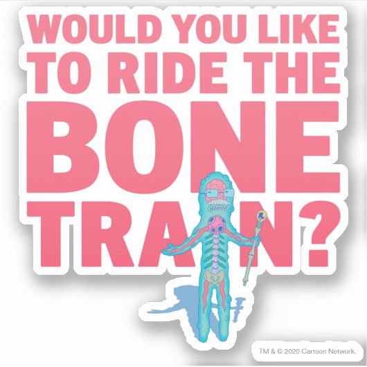 Sticker RICK ET MORTY™ | Parc anatomique - Train osseux (Devant)