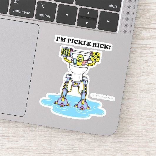 Sticker RICK ET MORTY™ | Pickle Rick Toilet Mech (Détail)