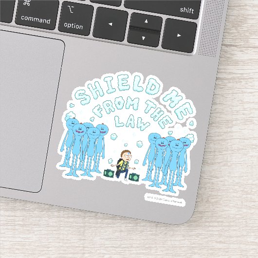 Sticker RICK ET MORTY™ | Protégez-Moi De La Loi (Détail)
