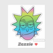Sticker RICK ET MORTY™ | Rainbow Rick Head motif (Feuille)