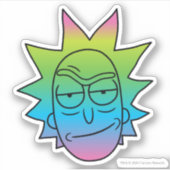 Sticker RICK ET MORTY™ | Rainbow Rick Head motif (Devant)