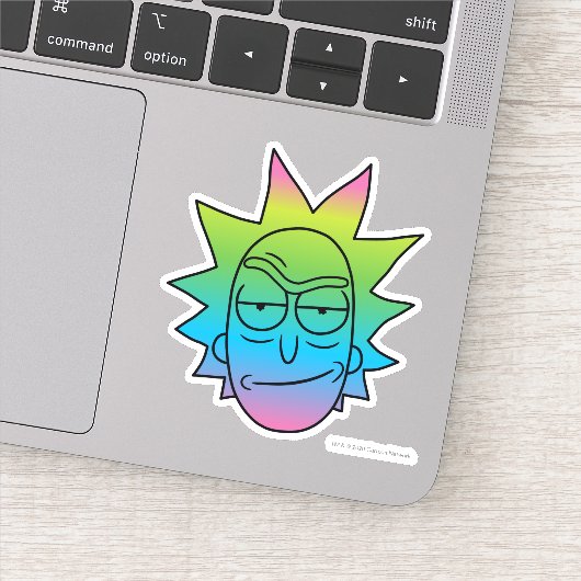 Sticker RICK ET MORTY™ | Rainbow Rick Head motif (Détail)