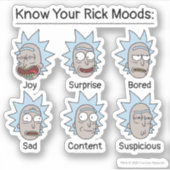Sticker RICK ET MORTY™ | Rick's Moods (Devant)