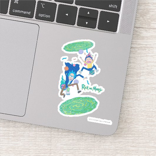 Sticker RICK ET MORTY™ | Saut de portail infecté (Détail)