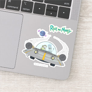 Sticker RICK ET MORTY™   Vol En Navire Spatial