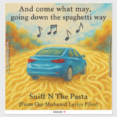 Sticker Rick London's Misheard Lyrics Spaghetti Way Funny (Feuille)