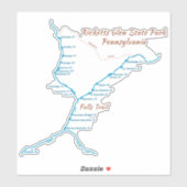 Sticker Ricketts Glen SP - Chutes Trail (grand) (Feuille)