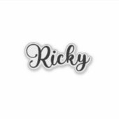 Sticker Ricky Name - Calligraphie manuscrite (Devant)