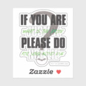 Sticker Riddler - Si Vous Êtes Justice S'Il Vous Plaît Ne  (Feuille)