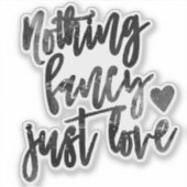 Sticker Rien De Fancy Juste Amour | Mariage micro onyx noi (Devant)