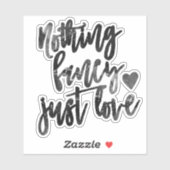 Sticker Rien De Fancy Juste Amour | Mariage micro onyx noi (Feuille)