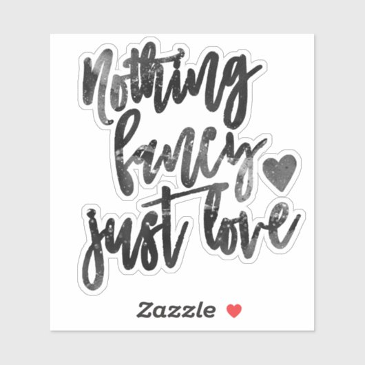 Sticker Rien De Fancy Juste Amour | Mariage micro onyx noi (Feuille)