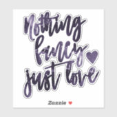 Sticker Rien De Fancy Juste Amour | Moody Midnight Indigo (Feuille)