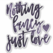 Sticker Rien De Fancy Juste Amour | Moody Midnight Indigo (Devant)