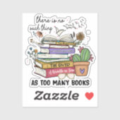 Sticker Rien De Trop De Livres (Feuille)