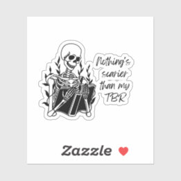 Sticker Rien n'est plus effrayant que mon TBR