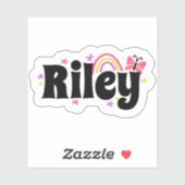 Sticker Riley nom joli design (Feuille)