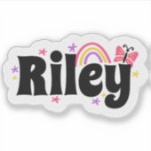 Sticker Riley nom joli design (Devant)