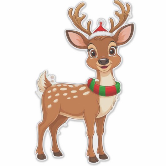 Sticker Rindeer de dessin (Devant)