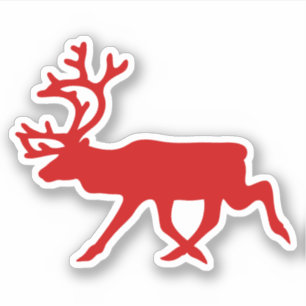 Sticker Rindeer rouge / Silhouette caribou