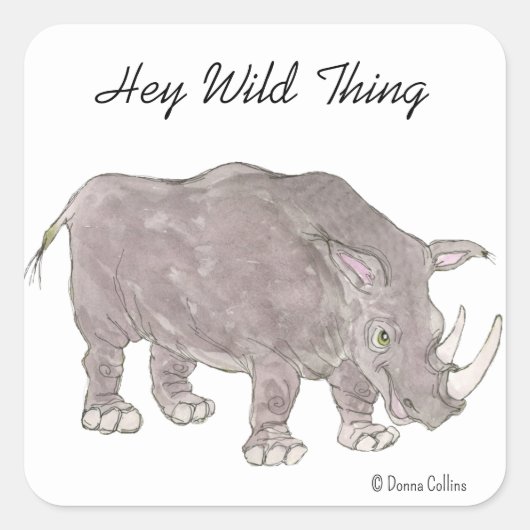 Sticker Rino Hey Wild Thing (Devant)