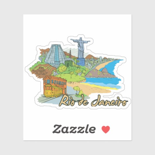 Sticker rio de daneiro (Feuille)