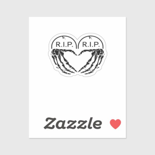 Sticker Rip, Conception En Forme De Coeur Faite De Gravest (Feuille)