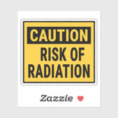 Sticker Risque de radioactivité (Feuille)