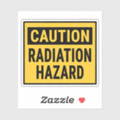 Sticker Risque de rayonnement de prudence (Feuille)