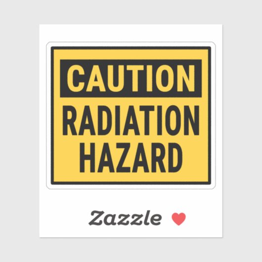 Sticker Risque de rayonnement de prudence (Feuille)