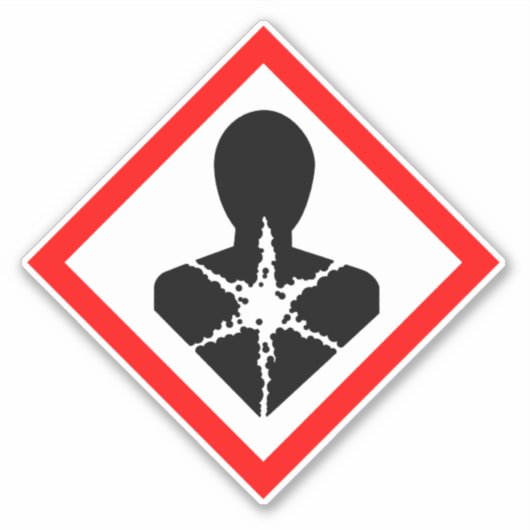 STICKER RISQUE DE SANTÉ À LONG TERME COSHH (Devant)