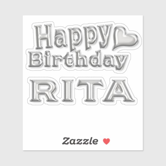 Sticker Rita Happy Birthday (Feuille)