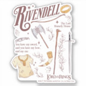 Sticker RIVENDELL™ Watercolor Collage Graphic (Devant)