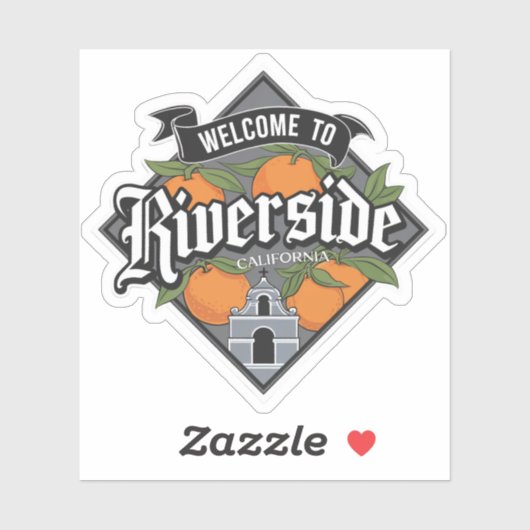 Sticker Riverside California (Feuille)