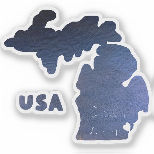 Sticker Rivière du Michigan (Devant)