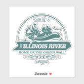 Sticker Rivière Illinois (rafting 2) (Feuille)