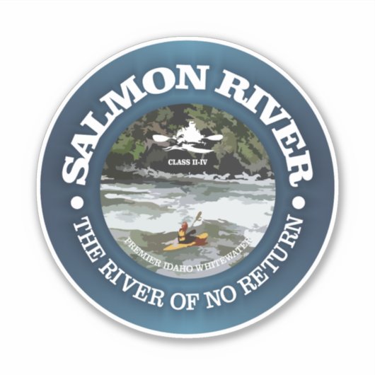 Sticker Rivière saumon (c) (Devant)