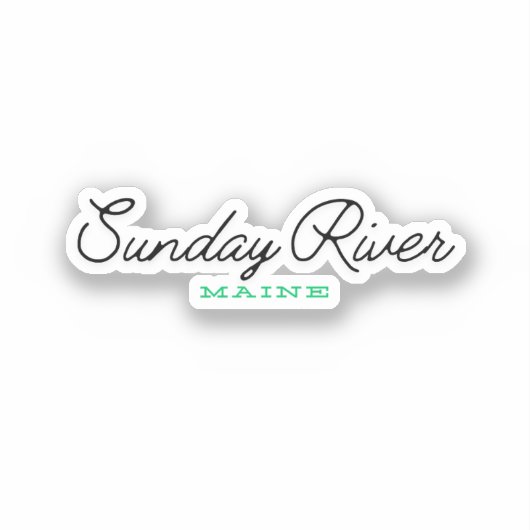 Sticker Rivière Sunday Maine (Recto)