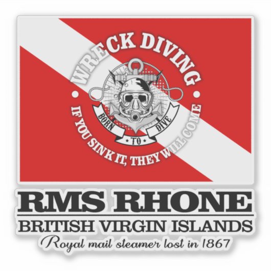 Sticker RMS Rhone (meilleures épaves) (Devant)