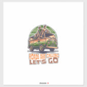 Sticker "Roads Are Calling, Let's Go" Retro Vanlife Vinyl (Feuille)