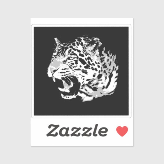 Sticker Roaring Jaguar (Feuille)