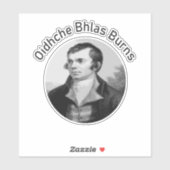 Sticker Robbie Burns - Oidhche Bhlas Burns Gaelic In Grey (Feuille)