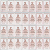 Sticker Robe rose Parties scintillant or Anniversaire Sani (Devant)