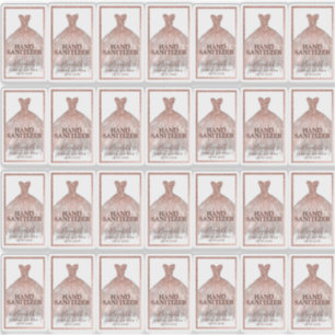 Sticker Robe rose Parties scintillant or Anniversaire Sani