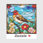 Sticker Robin Coloré (Feuille)