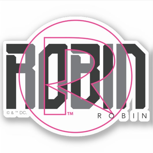 Sticker Robin Hi-Tech Nom Graphique (Devant)
