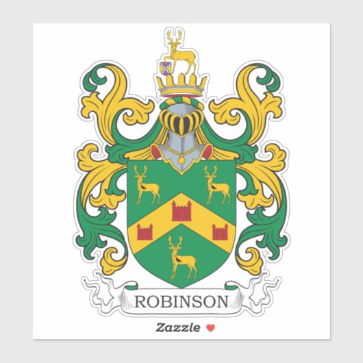 Sticker Robinson Family Crest (Feuille)