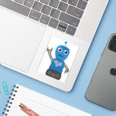 Sticker Robot (Ordinateur portable avec iPhone)